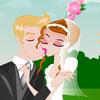 Happy Wedding Kiss