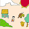 Hedgehog in the village coloring