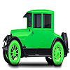 Historic green car coloring