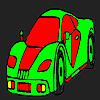 Hot rod car coloring