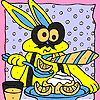Hungry rabbit coloring