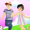 Kid Couple on Field