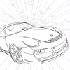 Kid's coloring: Beautiful car