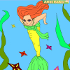 Kid's coloring: Beautiful mermaid