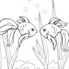 Kid's coloring: Goldfish