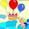 Kid's coloring: Happy birthday