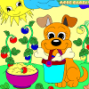 Kid's coloring: Happy dog