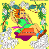 Kid's coloring: Happy Girl