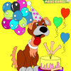 Kid's coloring: Happy Puppy