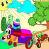 Kid's coloring: Happy train