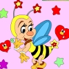 Kid's coloring: Little bee