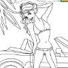 Kid's coloring: Sports girl