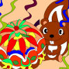 Kid's coloring: The big cake