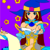 Kid's coloring: The young witch