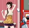 Lady And Vespa