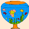 Little aquarium fishes coloring