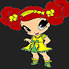 Little funny girl  coloring