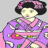 Little girl nice dress coloring