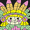 Little indian child coloring
