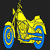 Long city motorcycle coloring