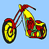 Long street motorcycle coloring