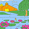 Lotus garden coloring