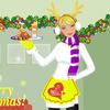 Lovely Waitress in Christmas Eve Party