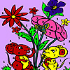 Mice in the garden coloring