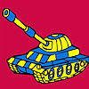 Modern military tank car coloring