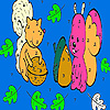 Naughty squirrels in the woods coloring