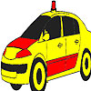 Old model police car coloring