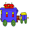 Old village carriage coloring