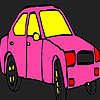 Pink city taxi coloring