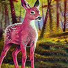 Pink deer in the woods slide puzzle