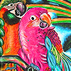 Pink parrots slide puzzle