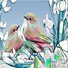 Pink sparrows slide puzzle