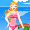 Playing at beach