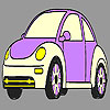 Purple old model car coloring
