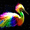 Rainbow heron slide puzzle