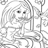 Rapunzel in the tower coloring game