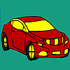 Red longer car coloring