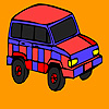 Red mountain jeep coloring