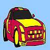 Red racing car coloring