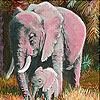 Red tired elephants slide puzzle