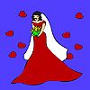 Red wedding dress coloring