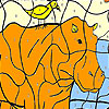 Rhino and bird coloring