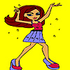 Rhythm and dance girl coloring