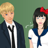 School couple 2 dress up game