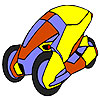 Space concept car coloring