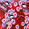 Spring flowers and sparrows puzzle